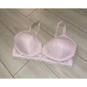 Maidenform DM1178 Casual Wire Free Lace Bra Bralette Womens 36D Pink New